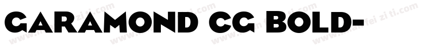 Garamond CG Bold字体转换
